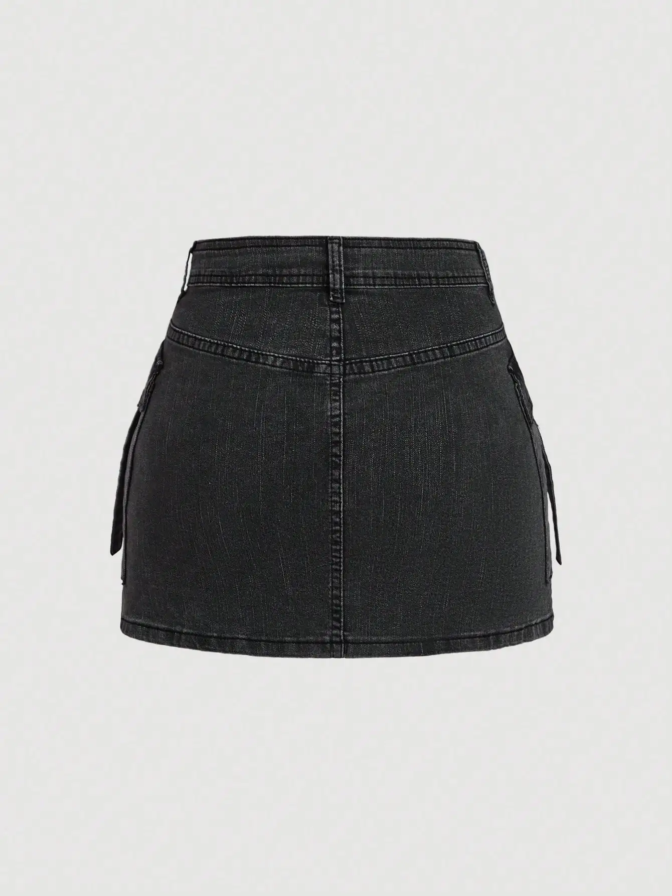

Women's Cargo Pocket Denim Mini Skirt Casual