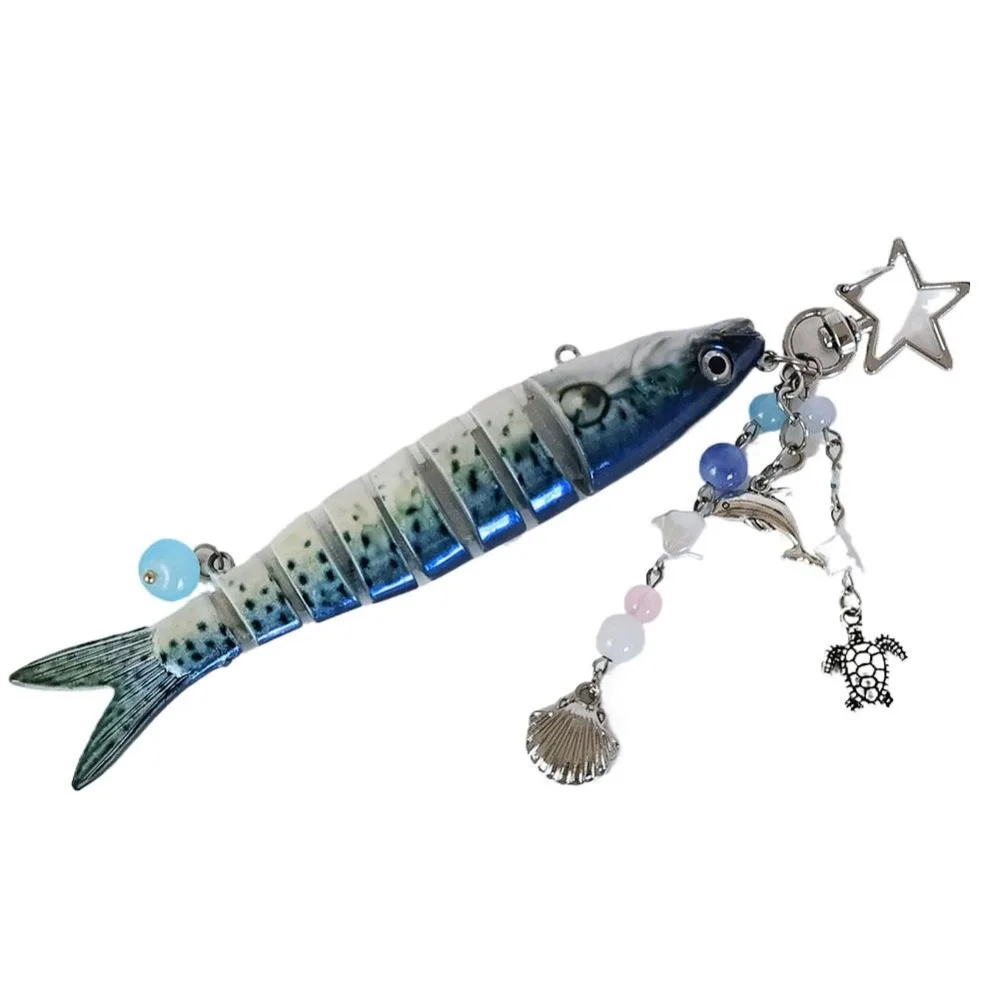 High-precision Handmade Fish Keychains Bionic Design Phone Lanyard Artificial Fish Pendant Hanging Decor Lifelike