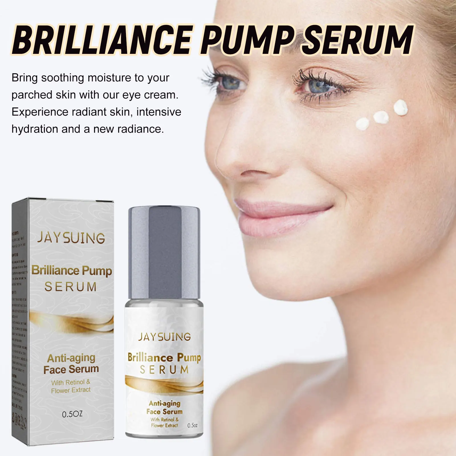 

Jaysuing Vitamin E Anti-Aging Eye Essence Fade Eye Bags Dark Circles Fine Nourishing and Firming Eye Skin Collagen Essence