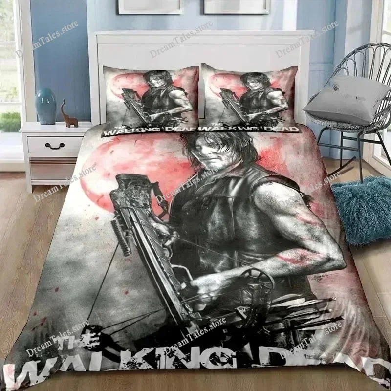 Walking Dead Daryl Dixon Wings Mark Style Duvet Cover Pillow Case Bedding Set Quilt Cover Double Bed Home Textile Luxury Gift