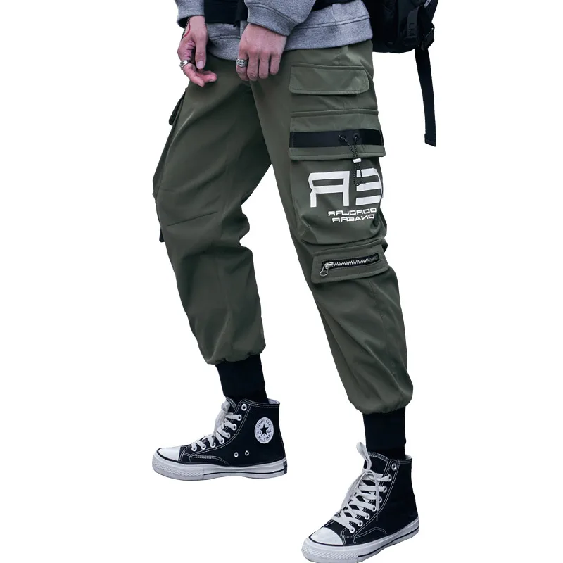 

Streetwear Hip Hop Sweatpants Casual Trousers Mens Harem Pants Fashion 2020 New Cargo Pants Male Multiple Pockets Autumn Jogger