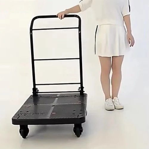 Hand Carts Trolleys with Wheels for Grocery Heavy Duty Flatbed Wagon Flat Cart 660 Lbs Capacity Moving Truck Dolly