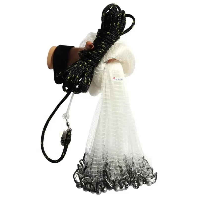 

Nylon Cast Net Fishing 8ft 1.0lb/ft Lead Sinker Hand Throw Cast Nets