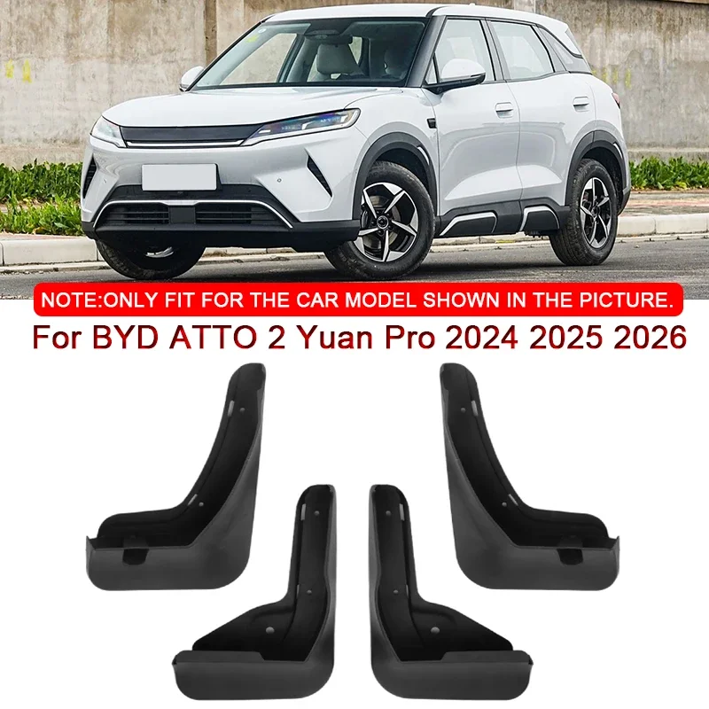 

For BYD ATTO 2 Yuan Pro 2024 2025 2026 Car Styling ABS Car Mud Flaps Splash Guard Mudguards MudFlaps Front Rear Fender Accessory