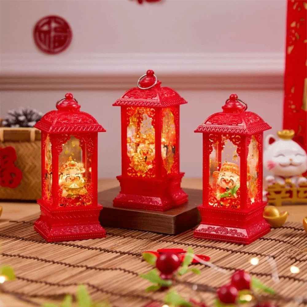 مصغرة الثروة الله ليلة مصباح الرياح مصباح مضيئة السنة الجديدة زينة المحمولة معلقة زخرفة سطح المكتب جو مصباح