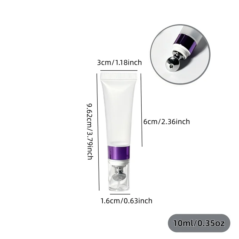【Logo-Anpassung】50 Stück Individualisierte 10ml Silberne Große Gesichtscreme-Tuben mit Deckel, Multifunktional für Gesichtscreme, Lipgloss, Puder, Rouge, Flüssigkeiten – Detail 5