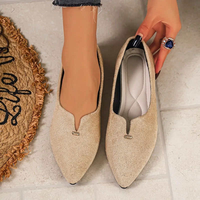 Women Flats Fashion Solid Color Retro Soft Soled Shoes 2026 Spring Autumn New Loafers Female Casual Comfortable Sneakers