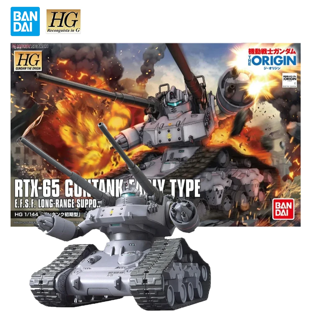 

Original Bandai Gundam HG 1/144 RTX-65 Guntank Early Ttpe Collectible Model Kit Assemble Birthday Action Figures Gifts for Boys