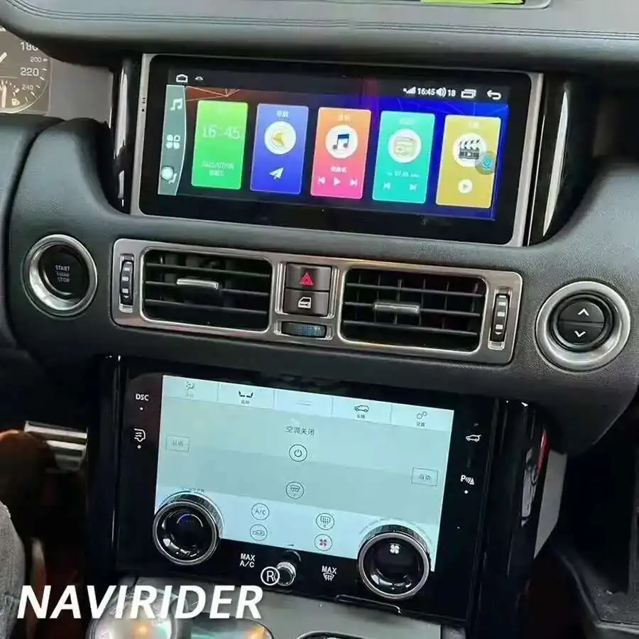 أندرويد 14 ستيريو نظام تحديد المواقع والملاحة Carplay 10.25 بوصة راديو السيارة لاند رينج روفر V8 L322 2002-2004 مشغل فيديو الوسائط المتعددة
