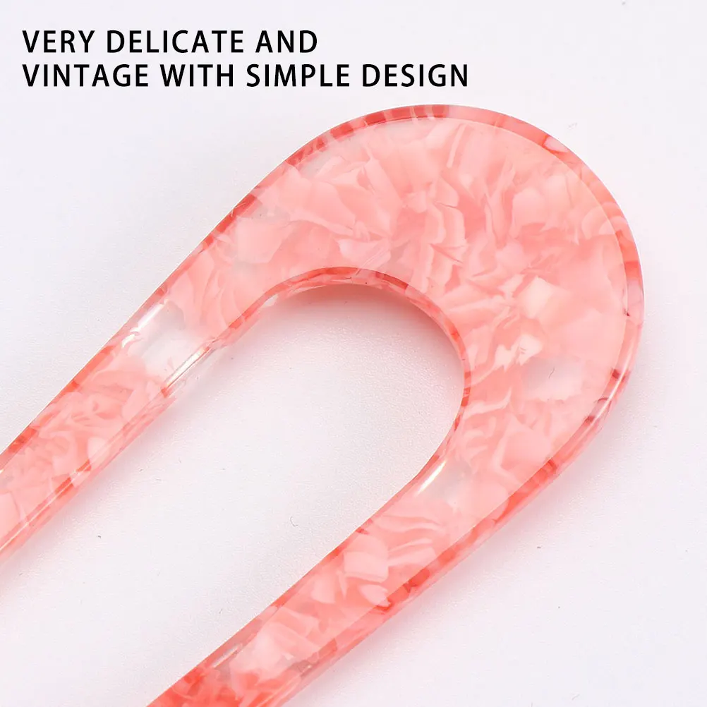 

Acetate Sheet Hair Accessories Bending Hairwear U-shaped Hairpins Ball Shape Chopsticks Durable Vintage Non-slip Hairstyle Tool
