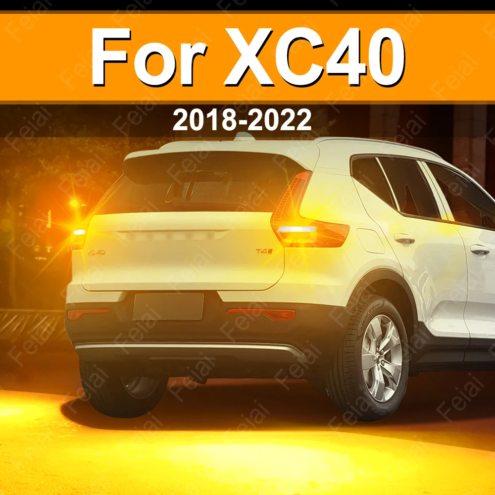 

Turn Signal LED Light Indicator Bulb For Volvo XC40 Accessories 2018 2019 2020 2021 2022 Amber Direction Indicator Lamp 2PCS