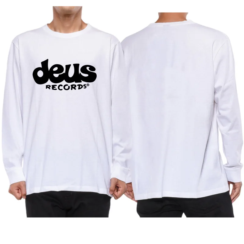 Style Long Sleeve T-shirt DEUS EX MACHINA For Spring Autumn New Xinjiang Pure Cotton Fit Sweatshirt white Base Layer Toptrendy