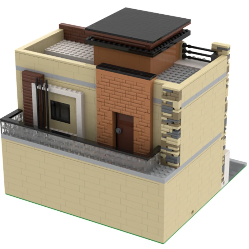 2219 Stück MOC Modernes Haus Modulare Gebäude Bausteine Weihnachtsgeschenk Formung und Zusammenarbeit Spielzeug Familienfreundliches DIY