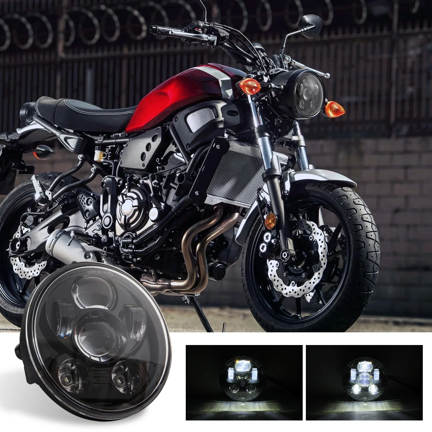 

5.75 Inch Motorcycle Round Headlight Projector for Harley Davidson Sporster 883 200W for Motorcycle OffRoad 4X4 Accessories