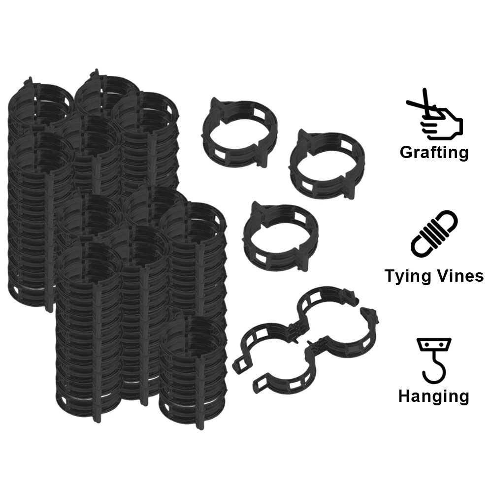 100/200Pcs Plant Support Clips Reusable Vine Plant Fixing Clips Tomato Trellis Clips for Vine Vegetables Grow Upright Healthier