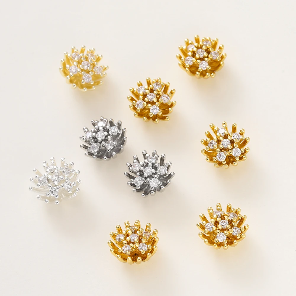 

1Pcs/Pack 6*9.5mm 14/18K Gold Color Plated Flower Caps Beads Caps for Handmade DIY Earrings Jewelry Making Accessories