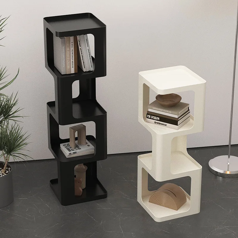 Living room bookshelf floor-to-ceiling shelf children's corner simple bedroom TV next to small bookcase wrought iron