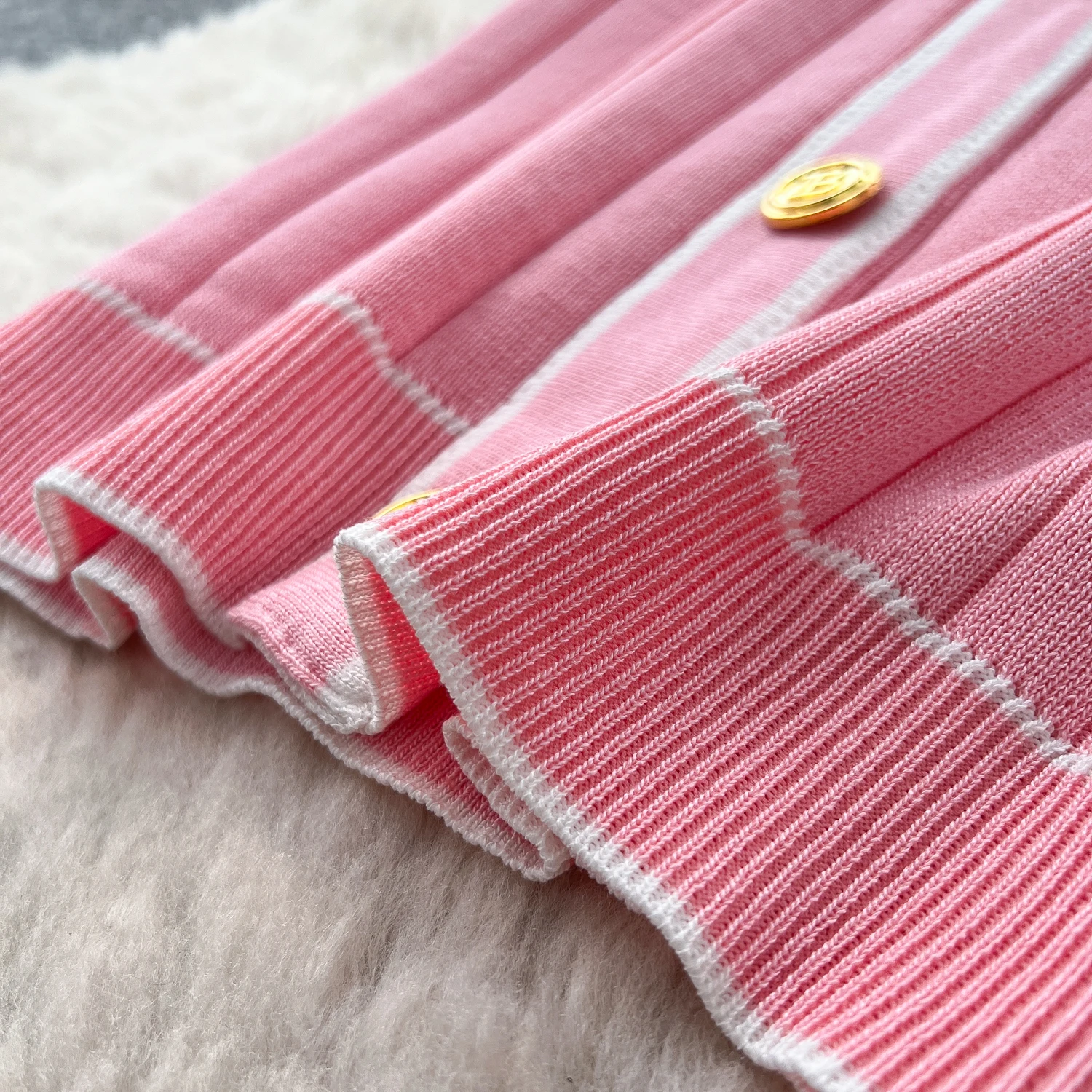 Chique vintage gebreide O-hals korte mouw geplooide elegante fee Koreaanse mode Boho zonnejurk dameskledingjurk