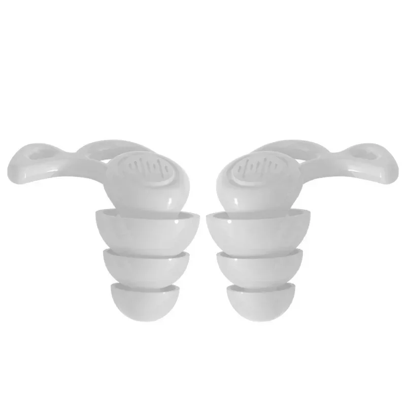 1 Pair Triple Layer Silicone Noise Cancelling Earplugs Suitable for Sleep Swimming Waterproof Noise Filter Creating