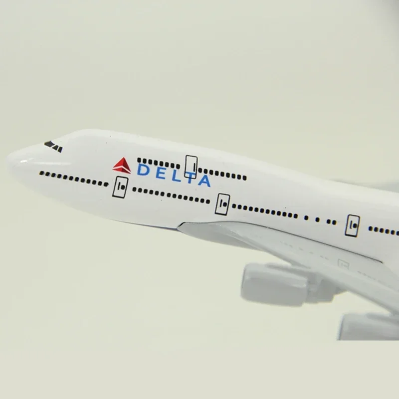 Modelo de avión de 16cm, modelo de avión Delta Air Lines Boeing 747, modelo de avión 1:400, aviones de Metal fundido a presión, juguetes de avión