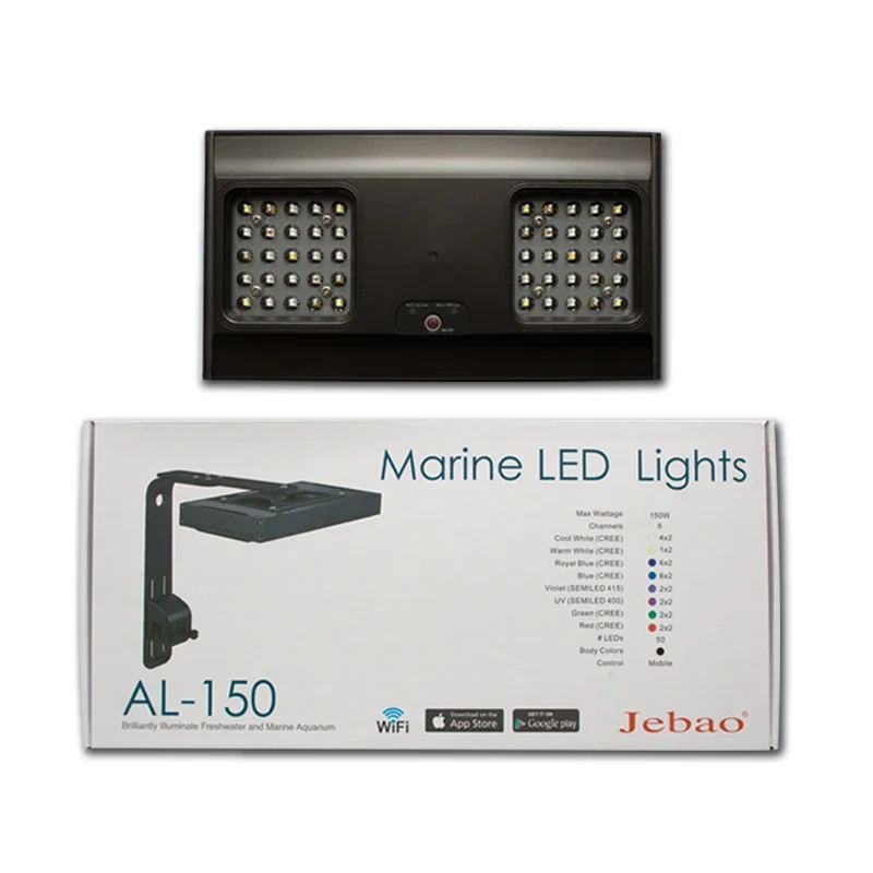 WIFI LED Coral light Marine Reef Lamp High power Dual LED Multi modes Mount Fixture Mobile control for  AL-90 AL-120 AL-150