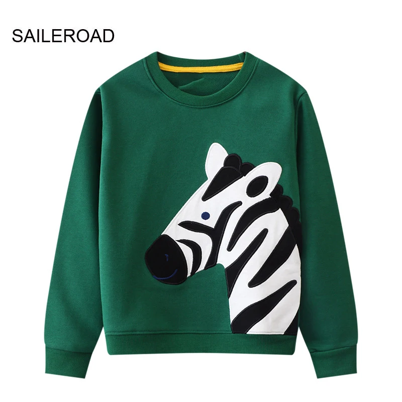 

SAILEROAD New Autumn New Boys Clothes Cotton Green Outerwear Cartoon Zebra Baby Tops Toddler Kids Sweatshirts Hoodies