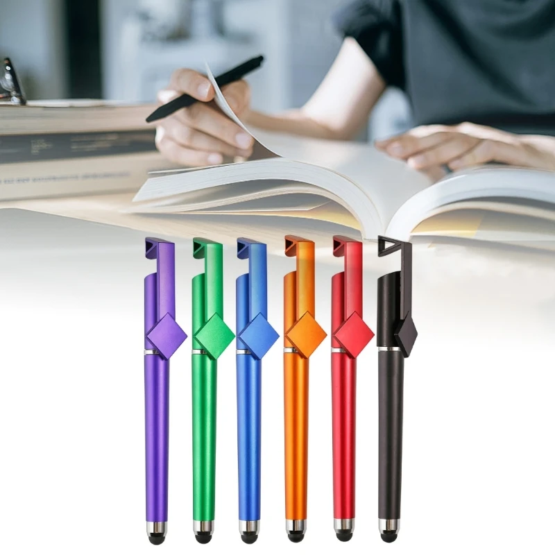 12PCS 3 in 1 Touching Screen Stylus Pen with Ballpoint Pen Phone Stand, Tablet Pen Stylus Pen Ballpoint Pen Phone Stand