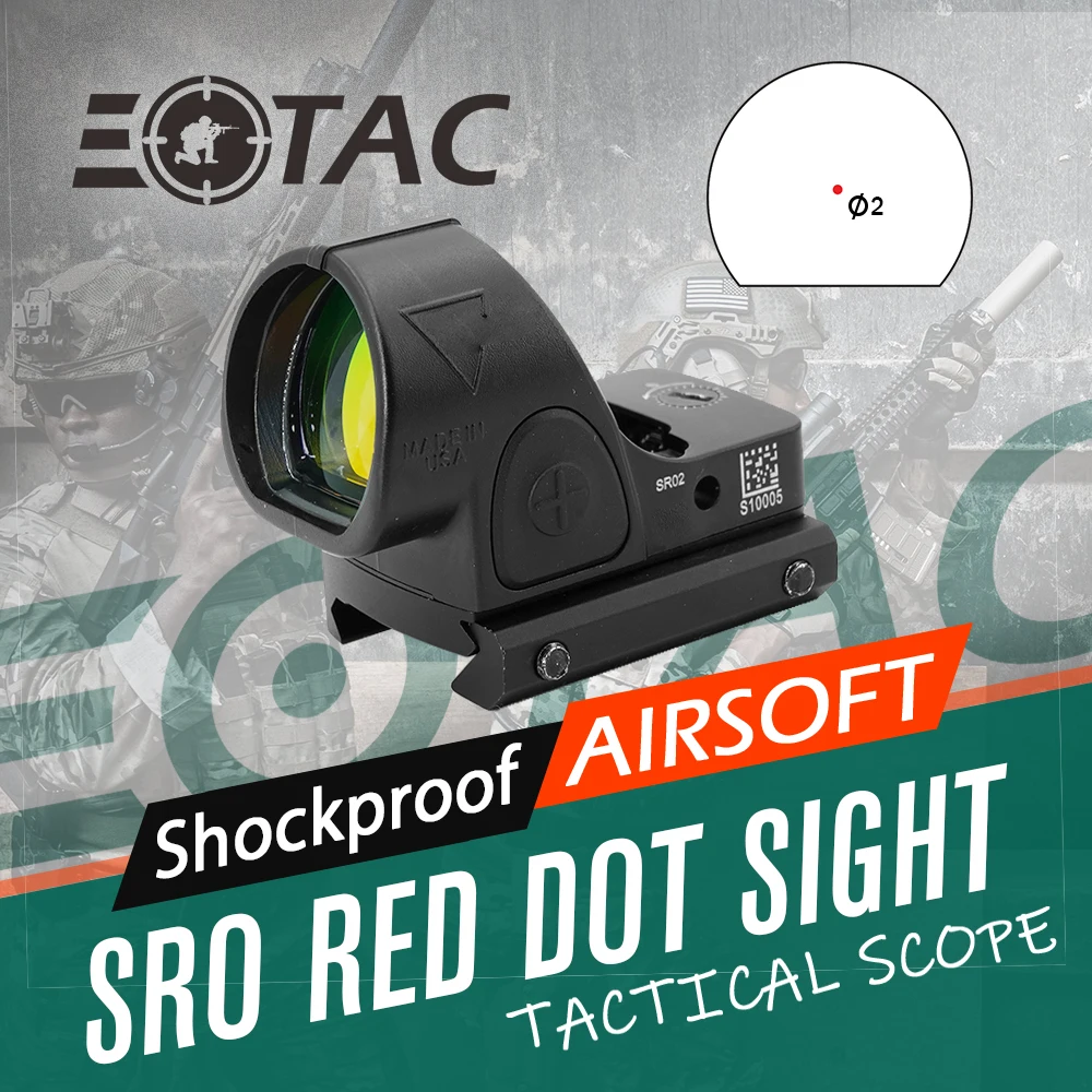 

2024 Latest Mini SR/O Red Dot Sight 2.5 MoA for Rifle Reflex Sight Scope Pistol Rifle Compound Sight Reflection Riflescope