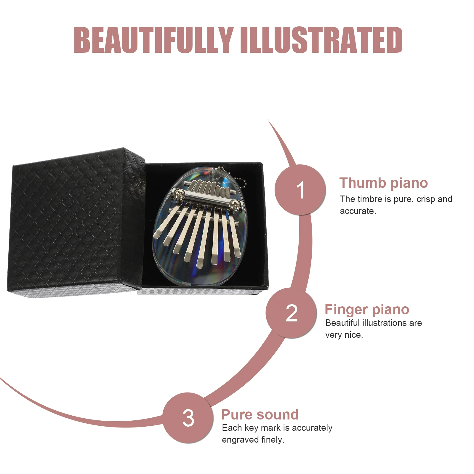 

Piano for Mini Kalymba Kalimba Thumb Instrument Finger Musical Portable Child