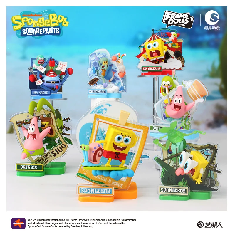 6PCS Spongebob Squarepants Patrick Star Squidward Tentakels Reizen Voor Een Moment Action Figure Blind Box Anime Speelgoed DesktopOrnament