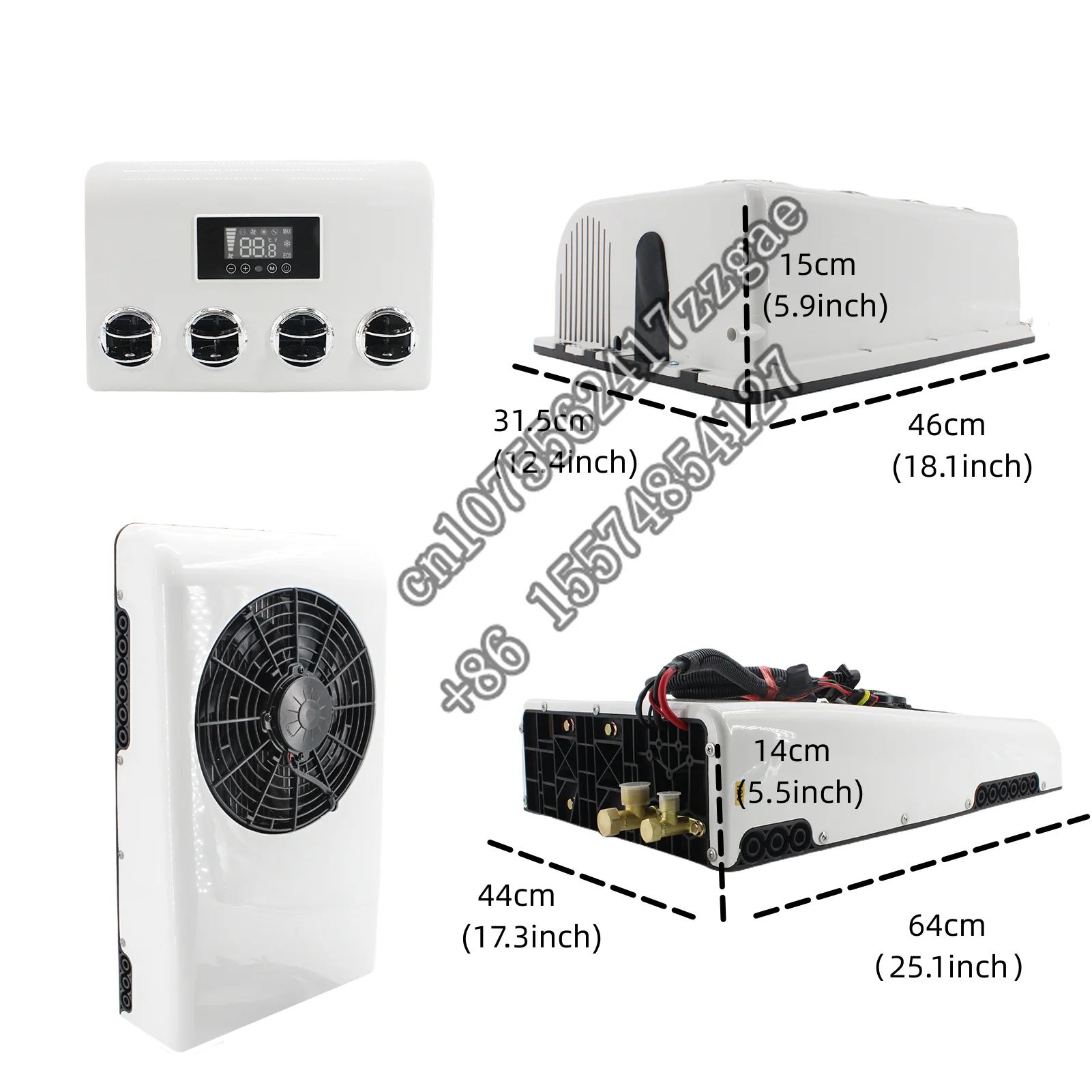 RV65F Cooling system 12v truck parking air conditioner 12/24 volt car air conditioning parking cooler