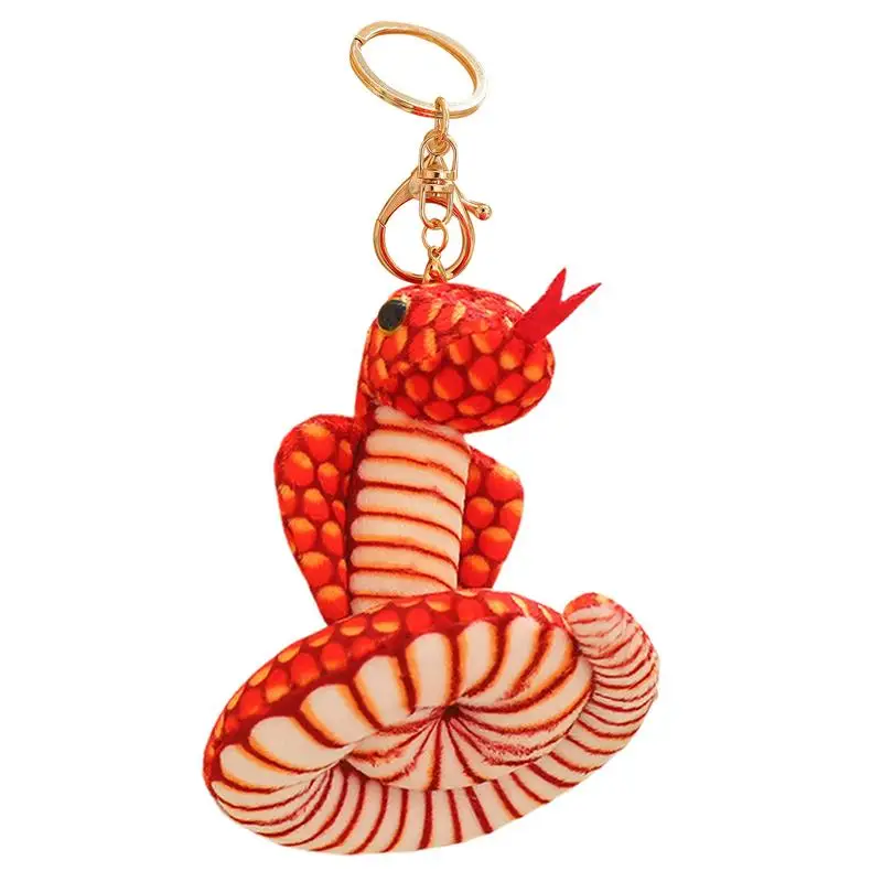 Stuffed Snake Keychain Small Snake Toy Pendant Small Snake Animals Keychain Pendant Soft Plushie Animal Pendant For Backpack