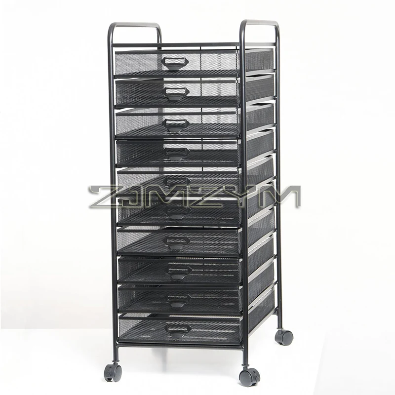 Imagem -02 - Floor Standing Metal File Shelf Armário de Arquivo Multi-layer Diversos Classificação Rack 10 Gaveta Carrinho a3