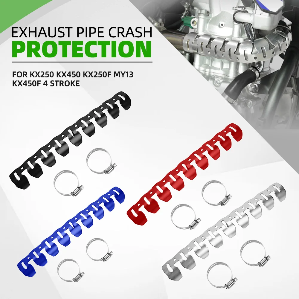 

For Kawasaki KX250 KX450 KX250F MY13 KX450F 4 Stroke Motorcycle Exhaust Pipe Crash Protector Exhaust Heat Shield Muffler Cover