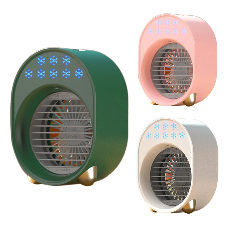 

Mini LED Air Conditioner Fan 3 Speed USB Portable Spray Air Cooling Fan For Living Room Home