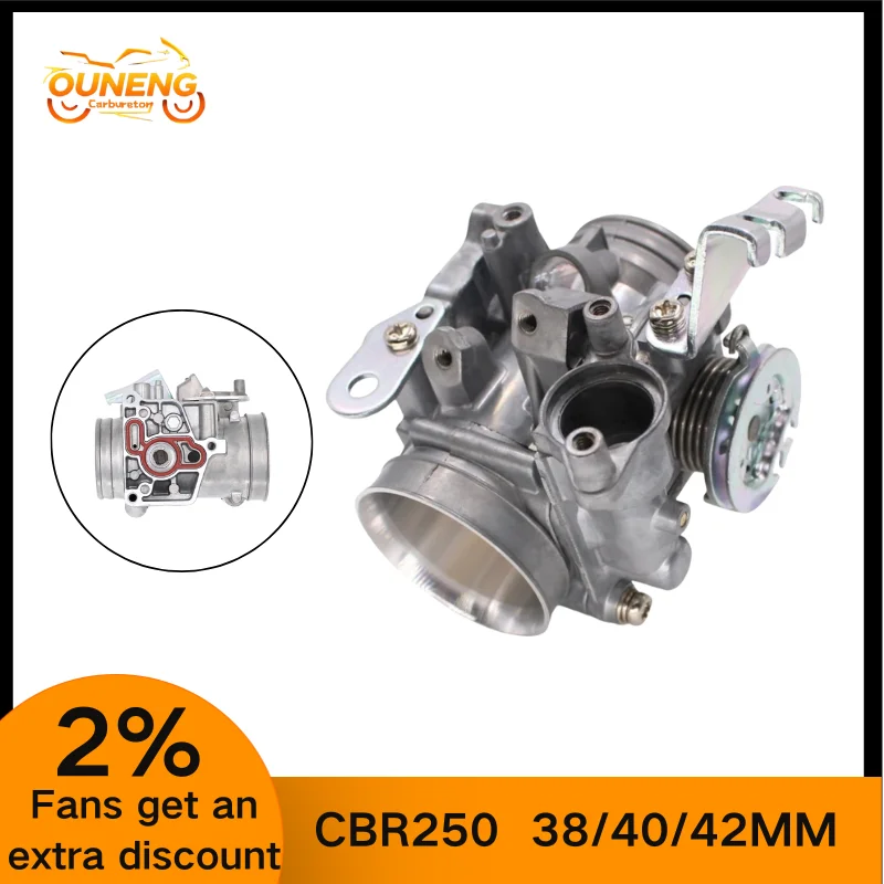 38mm 40mm 42mm Motorcycle Racing Throttle Body For CBR250 CBR250R CB300F CBR300R CB250 CB300R CRF250 300L CMX 250 300 REBEL300