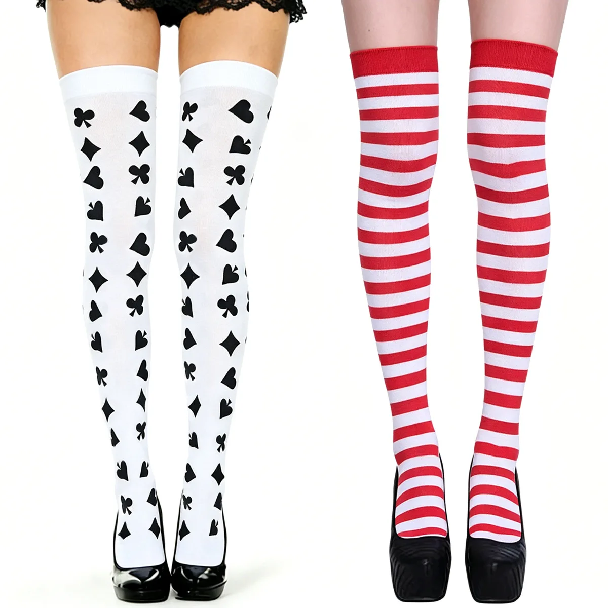 2026 Halloween Party Decoration Striped Socks Ghost Festival Pumpkin Bat Stockings Over Knee Socks Wholesale Naughty Toys