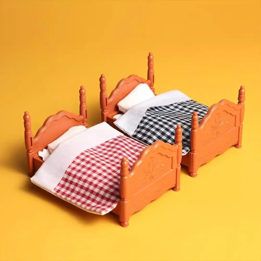 High Quality Mini Dollhouse Furniture Plastic Multistyles Miniature Dining Table Bedroom Kitchen Play Set