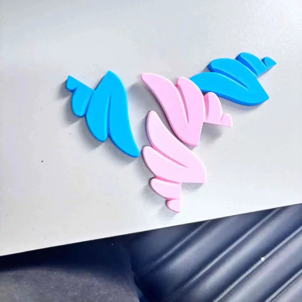3D Printing Pink Wings Monitor Decorative Ornaments A Pair Cute E Sports Room Figurines Creative Gifts for Friends