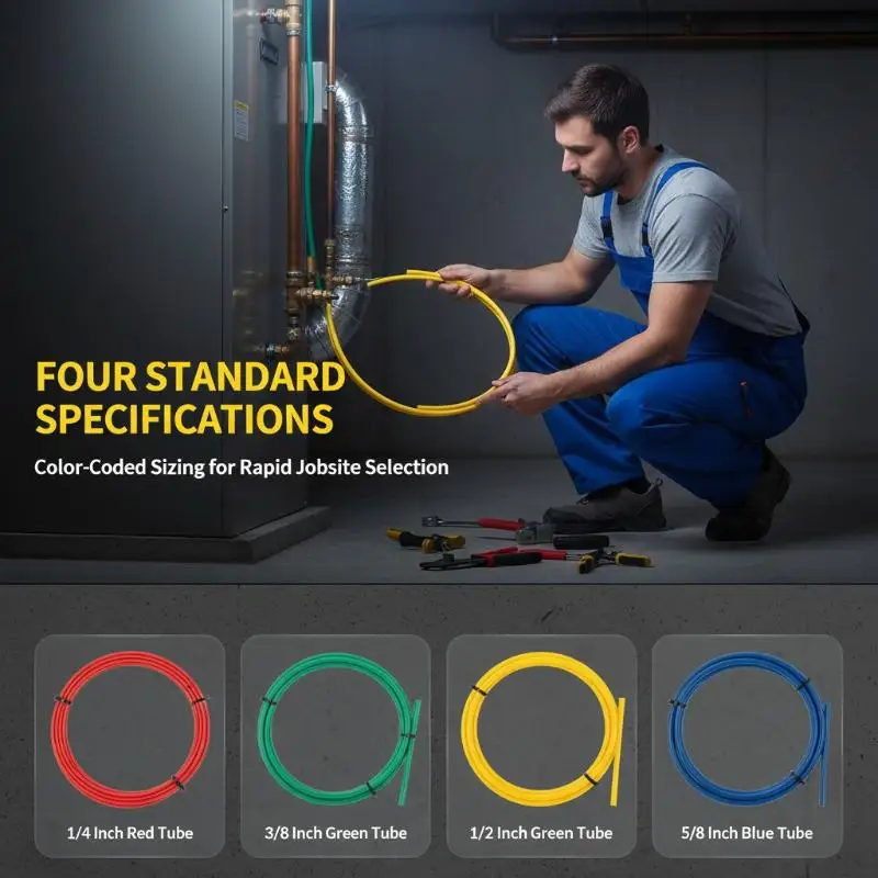 For HVAC Tool Refrigeration Plumbing Spring Tube Bender Set Built-in Copper Tube Bending Strip Air Conditioning Pipe Bender Kit