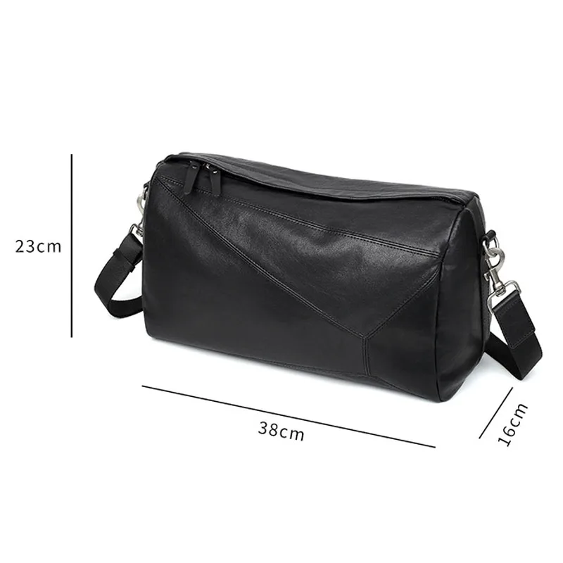 حقيبة جلدية جديدة للرجال حقيبة وسادة فاخرة حقيبة كتف رجالية عادية حقيبة كروس عصرية #3