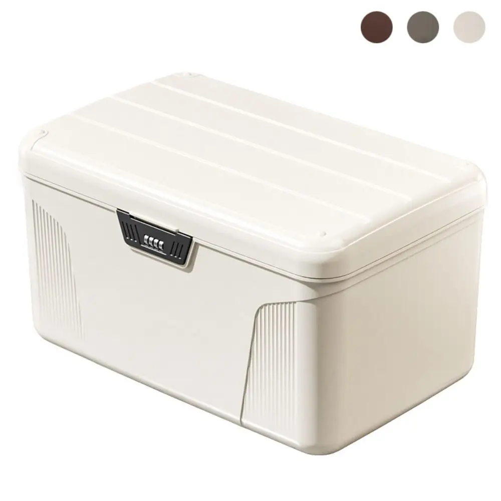 Double Layer Password Safe Box Large Capacity Privacy Security Document Organizer 9L/16L Lockable Storage Bin Important Files