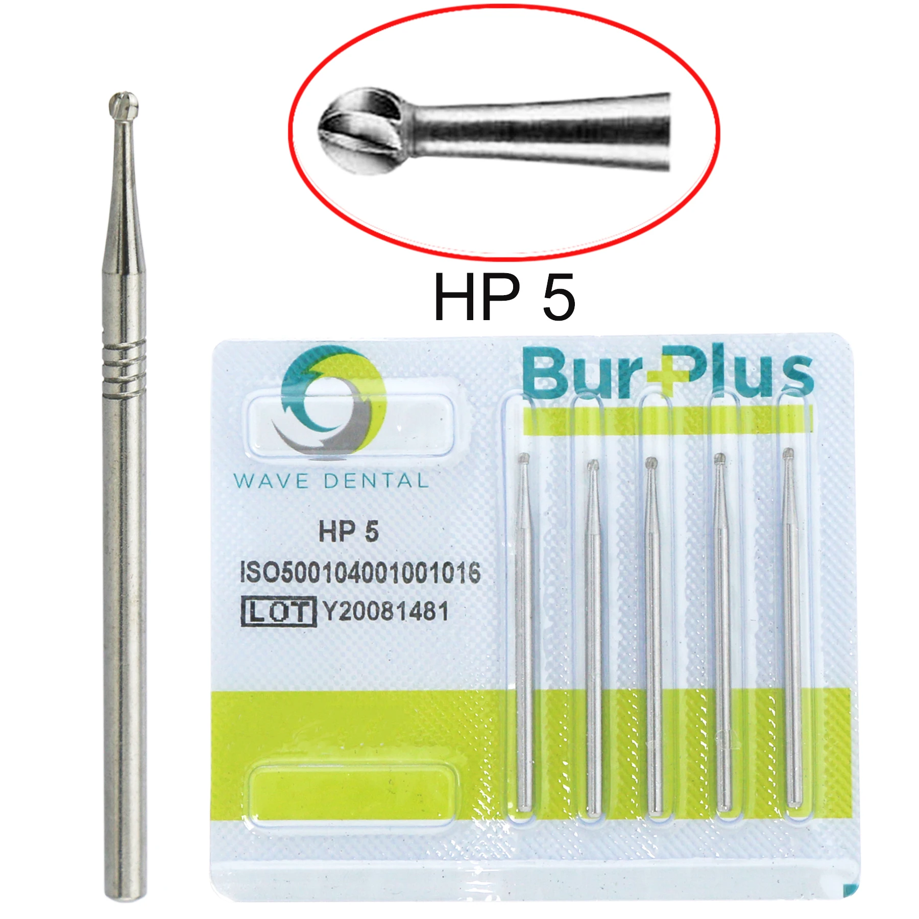 

5PCS WAVE Dental Low Speed Burs for Clinic Lab Round HP 5