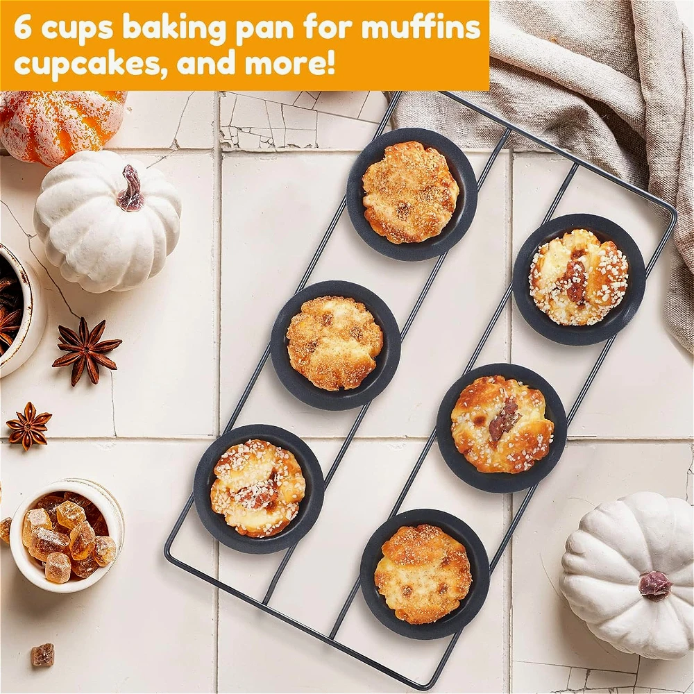 6 Cups Nonstick Popover Pan Mu - Kitchen Baking Oven 评论和价格