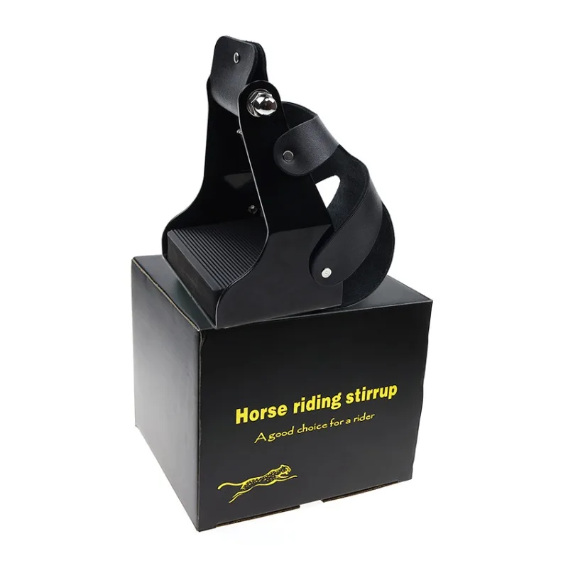 Western Aluminum Horse Stirrups with Protective Net Cage Anti-Slip for Horse Riding
