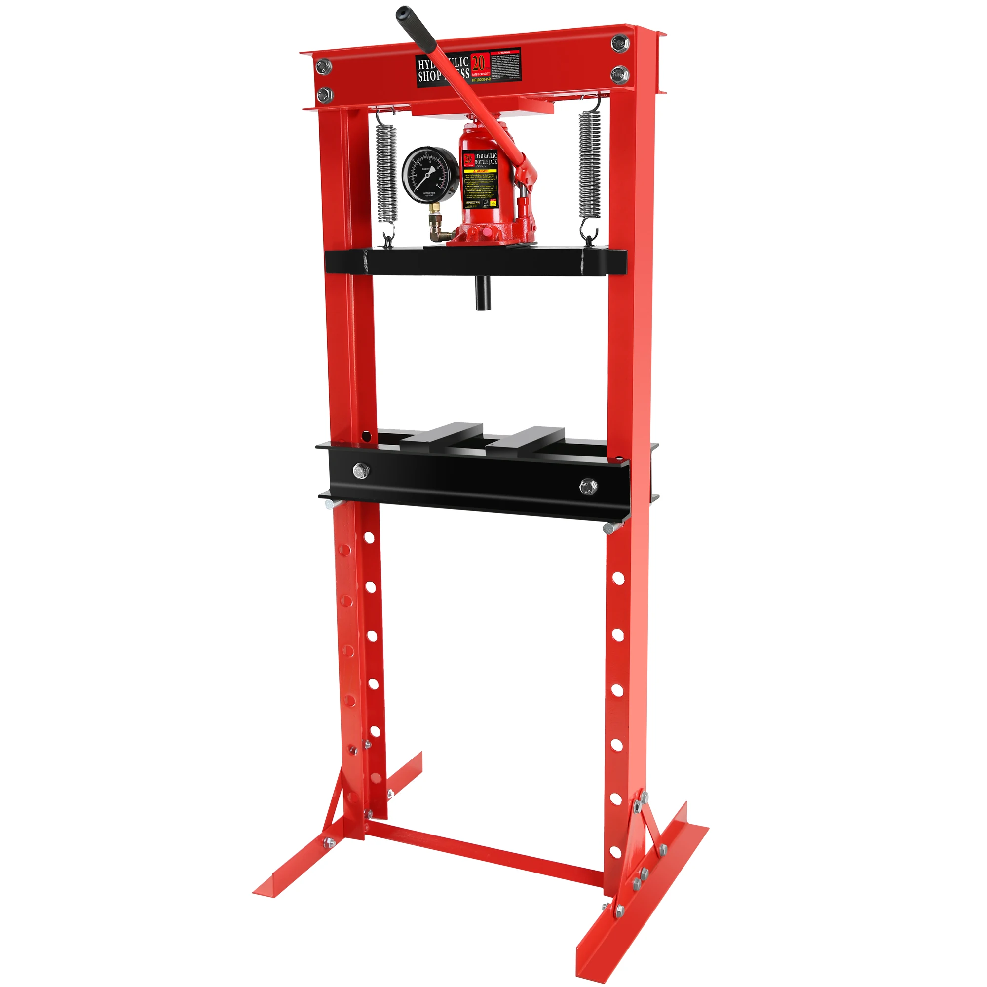 

Hydraulic Press 20 Ton Hydraulic Shop Press H-Frame Garage Floor Adjustable Shop Press with Plates