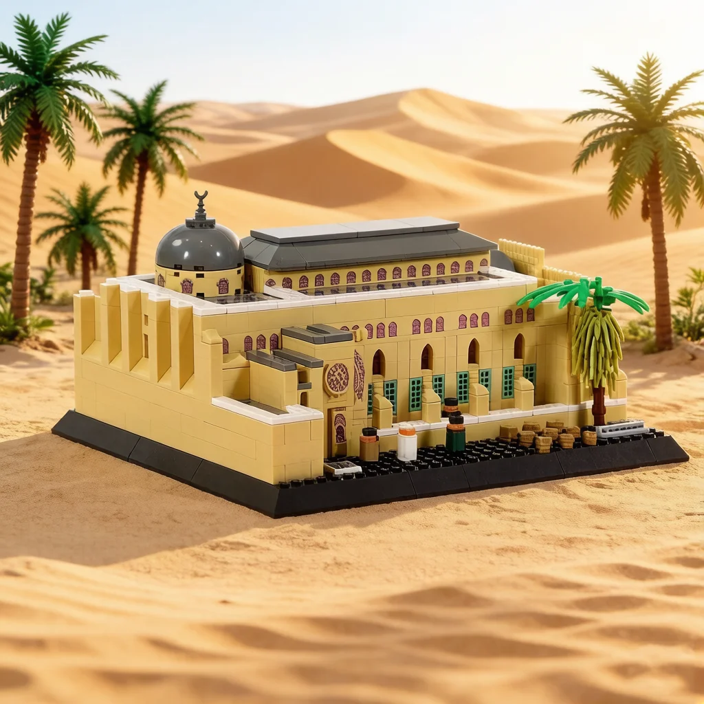 

Jerusalem Architecture Building Block AL-Aqsa Mosque Brick Construction Model Sets Educational Toys Collection Home Decor