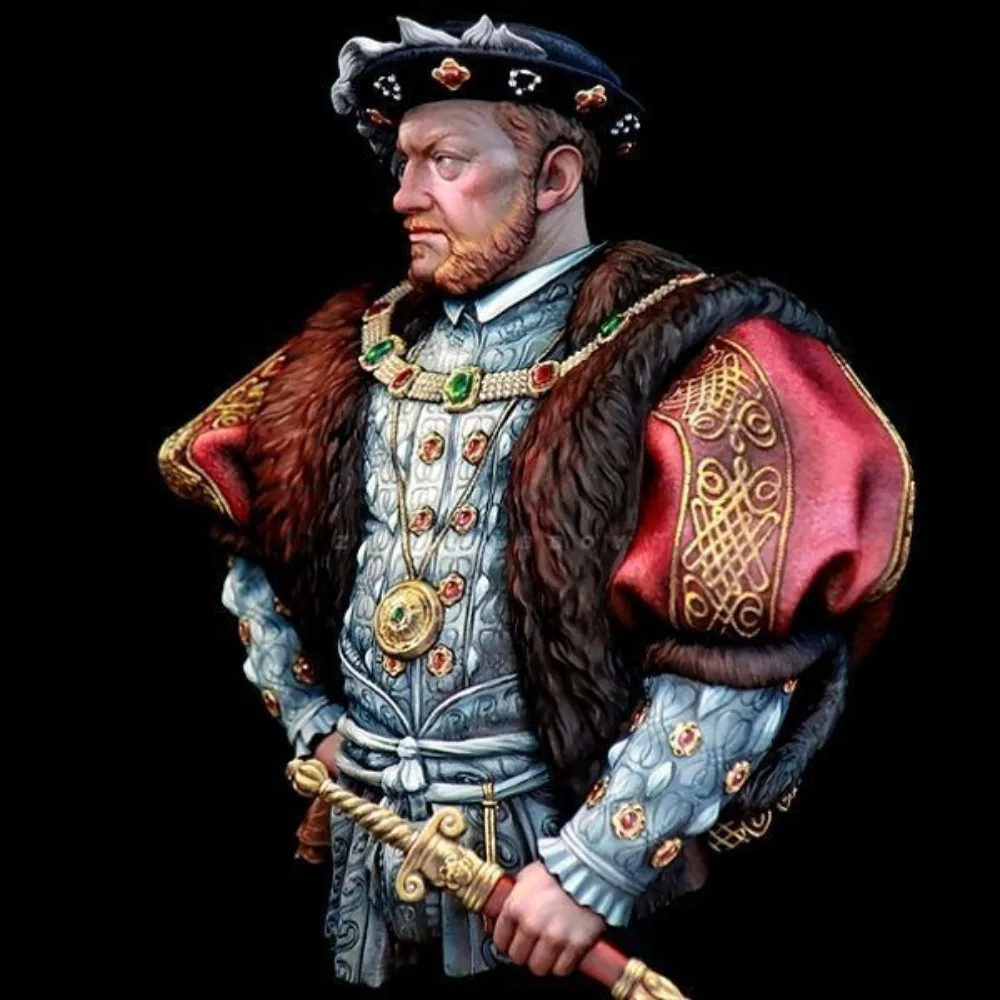 1/12 The Renaissance Era British Royal Family Bust Model Resin Soldier Unassembled and Uncolored DIY Coloring Figurines