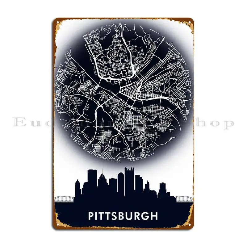 Pittsburgh Pa Usa Metal Plaque Poster Party Retro Club Bar Iron Retro Tin Sign Poster