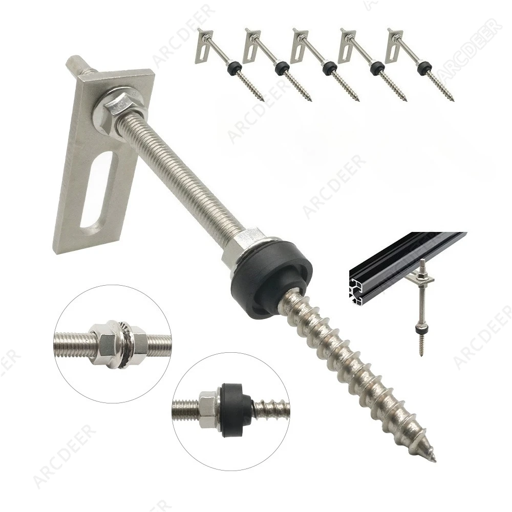 

Вешалка из нержавеющей стали 304, болты для крепления на солнечных батареях, аксессуары для солнечных панелей для забора, перголы, строительное игровое оборудование